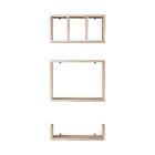 Kit 3 Peças Nicho Prateleira Para Banheiro Carvalho 40 X 12cm