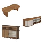 Kit 3 Peças P/ Sala De Estar C/mesa De Centro, Buffet E Rack