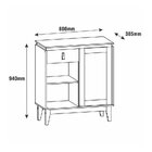 Kit 3 Peças Rack Com Painel Para Tv Até 60 Polegadas Retrô Es