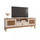 Kit 3 Peças Rack Com Painel Para Tv Até 60 Polegadas Retrô Es