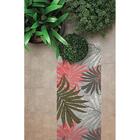 Kit 3 Peças Tapetes Para Cozinha Kasa Floral Coral - Kapazi