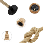 Kit 3 Pendente 1m Luminária Vintage Corda Sisal Retro Rústico