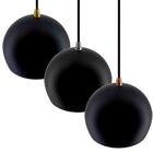 Kit 3 Pendente Bola Preto/cobre /1 3001