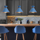 Kit 3 Pendente Lustre Luminária Berlim 15cm Azul