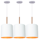 Kit 3 Pendente Lustre Luminária Lisboa Branco
