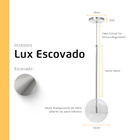 Kit 3 Pendente Lux Escovado Globo Vidro Cristal + Led