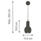 Kit 3 Pendente Madeira Gota P 19x11.5cm Natural Bivolt