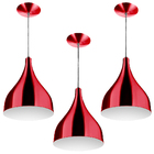 Kit 3 Pendente Milão Pequena Cereja Sala Cozinha Quarto
