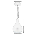 Kit 3 Pendente Nepal Drop Premium Gourmet Aluminio Azul Bebe