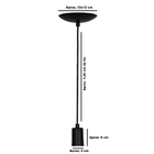 Kit 3 Pendente Tubo Cilindro Alumínio Cereja Com Lampada