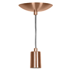 Kit 3 Pendente Tubo Cilindro Alumínio Cobre Fio 1.20m