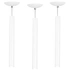 Kit 3 Pendente Tubo Cilindro Branco 50cm + Led 3k