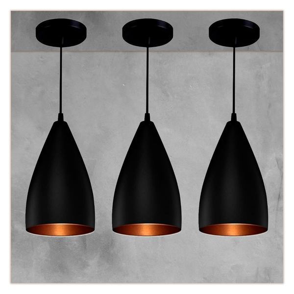 Kit 3 Pendentes Bala / Vegas Luminária Pendente Teto