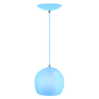 Kit 3 Pendentes Bola Pequena Alumínio 15cm Azul Bebê