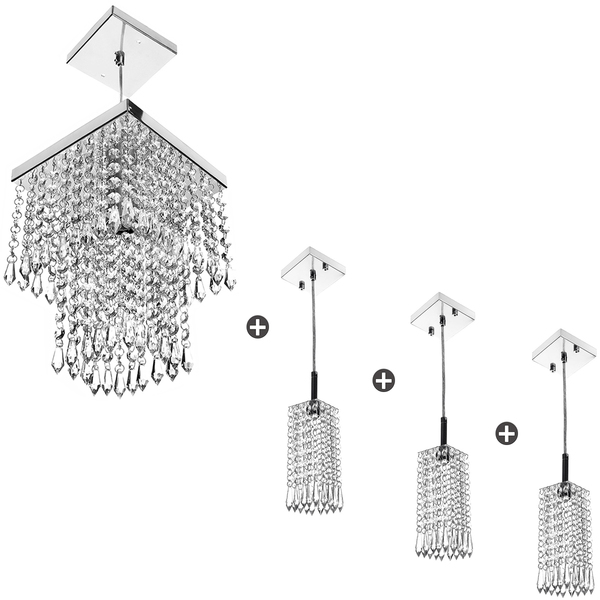 Kit 3 Pendentes Clearcrillic + Pendente Marrycrilic Oferta!!