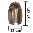 Kit 3 Pendentes De Teto Roma P (12x21cm)  - Fio 150cm