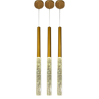 Kit 3 Pendentes Dourado Filete Tubo De Cristal Cabo 4m Led