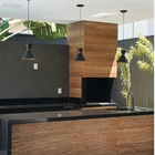 Kit 3 Pendentes Dubai 17cm Para Mesa Balcão Gourmet: Preto Co