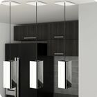 Kit 3 Pendentes Industrial Inox Quadrado Moderno U.elg