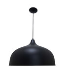 Kit 3 Pendentes Luminária Aladim Preto Micro Com Cobre 46cm