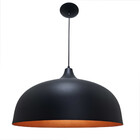 Kit 3 Pendentes Luminária Aladim Preto Micro Com Cobre 46cm