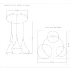 Kit 3 Pendentes Na Canopla Leste Europeu Woods Preto Micro E