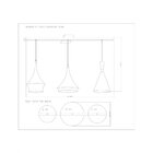 Kit 3 Pendentes No Trilho Leste Europeu Woods Preto/dourado