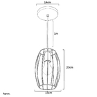 Kit 3 Pendentes Pequim Aramado Vermelho