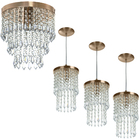 Kit 3 Pendentes Spark + Lustre Plafon Manucrillic Cobre