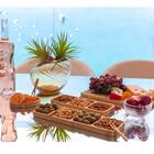 Kit 3 Petisqueiras De Bambu 4 Divisórias Bandeja Para Petisc