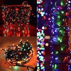 Kit 3 Pisca Pisca 100 Leds Colorido 8m Fio Verde - 127v