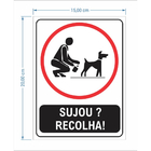 Kit 3 Placas 36x46cm Recolha Fezes Cão Pvc