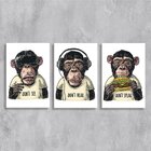 Kit 3 Placas Decorativa Mizaru Moderno Gamer  20x30