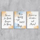 Kit 3 Placas Decorativa Nunca Foi Sorte 20x30