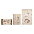 Kit 3 Placas Decorativas Cozinha Vintage Frases Amor Por Café