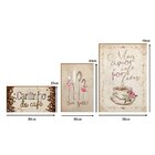 Kit 3 Placas Decorativas Cozinha Vintage Frases Amor Por Café