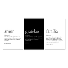 Kit 3 Placas Decorativas Frases Família Gratidão 20x30 Cm Mdf