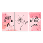 Kit 3 Placas Decorativas Frases Gratidão Tudo 20x30 Cm Mdf