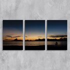Kit 3 Placas Decorativas Pôr Do Sol 20x30