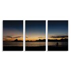 Kit 3 Placas Decorativas Pôr Do Sol 20x30