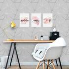 Kit 3 Placas Gratidão Amor E Fé 18x27cm