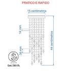 Kit 3 Plafon 7201 Cromado Brilhante C/lamp. 15x45cm