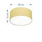 Kit/3 Plafon Cilíndrico Md-3010 Cúpula Em Tecido 30x12cm Algo