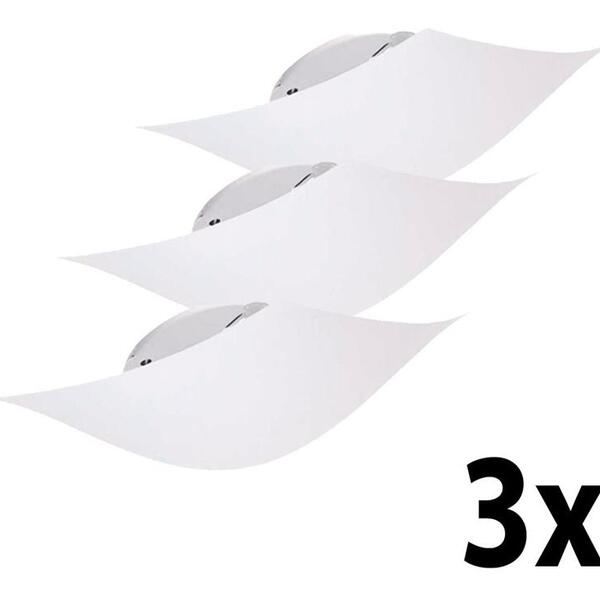 Kit 3 Plafon Quadrado Pvc 1xe27 30w 250v Taschibra