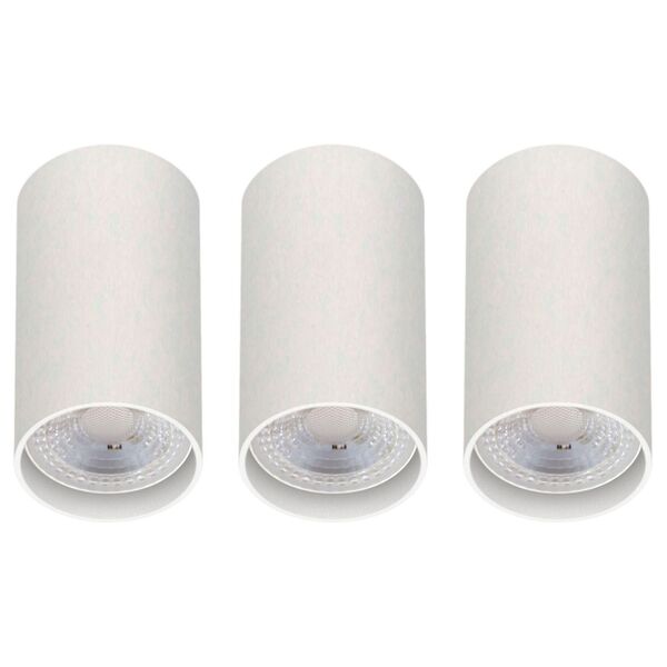 Kit 3 Plafon Teto Sobrepor Branco Texturizado Moderno 7cm