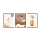 Kit 3 Plaquinhas Decorativa Adesivada Abstract Minimalist