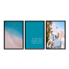 Kit 3 Plaquinhas Decorativa Adesivada Praia