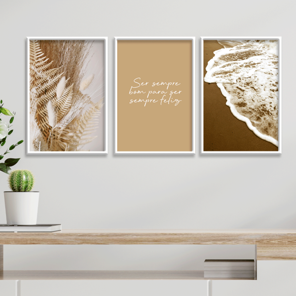 Kit 3 Plaquinhas Decorativa Adesivada Ser Sempre Bom...