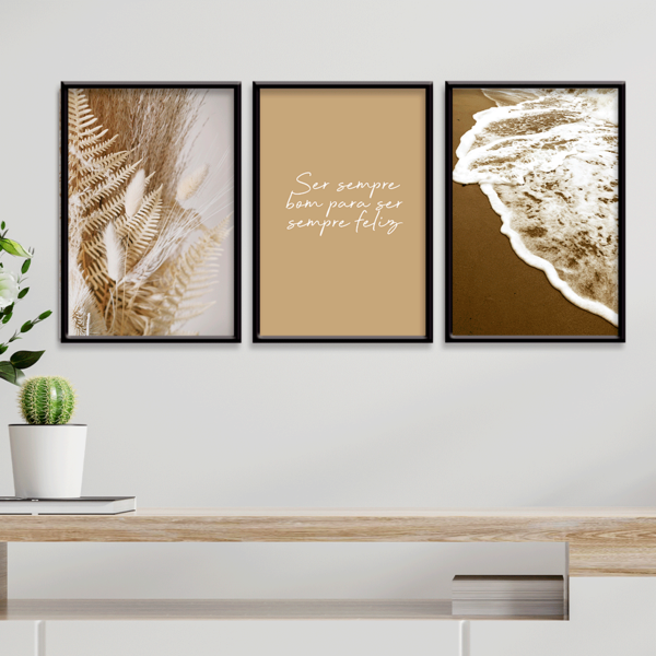Kit 3 Plaquinhas Decorativa Adesivada Ser Sempre Bom...