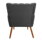 Kit 3 Poltrona Cecília Decoração Sala Escritório Cinza